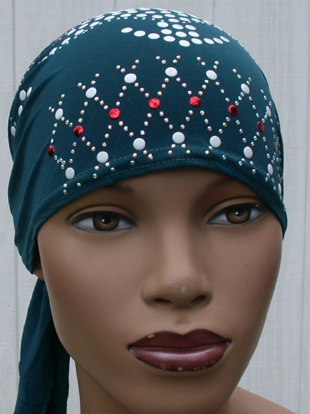 TEAL Chemo Stud Fashion Cap Slip On Bonnet Hijab Undercap #8